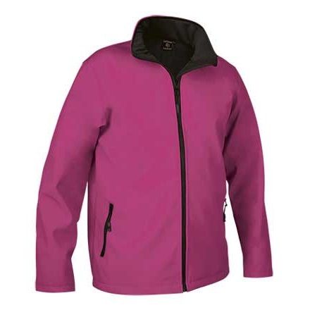 Chaqueta infantil Soft-Shell con cremallera. Magenta Talla 3