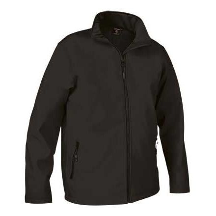 Chaqueta infantil Soft-Shell con cremallera. Negro Talla 3