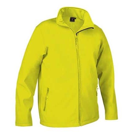 Chaqueta infantil Soft-Shell con cremallera. Amarillo Fluor Talla 3