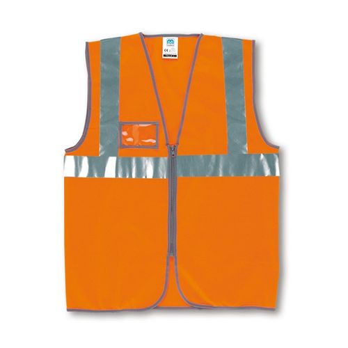 Chaleco Alta Visibilidad con cremallera. Naranja Fluor (19) Talla M