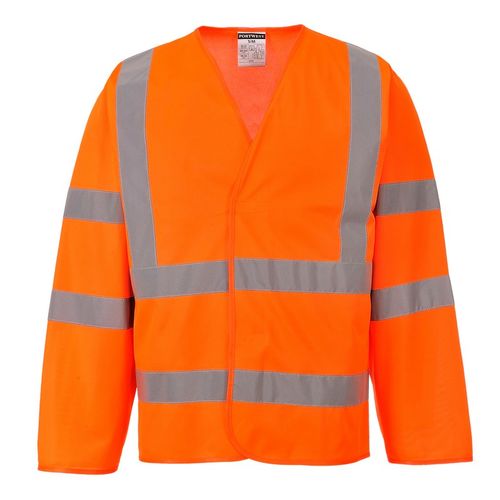 Chaleco de alta visibilidad con manga larga Naranja Fluor Talla S/M