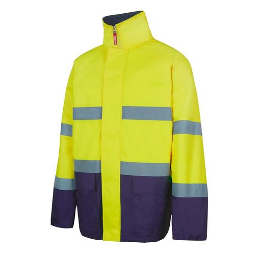 Parka de alta visibilidad bicolor Azul Marino / Amarillo Fluor (60) Talla M