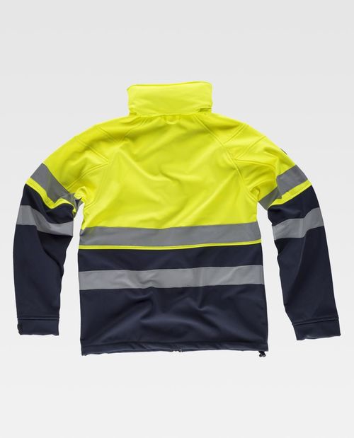 Softshell de alta visibilidad con capucha Amarillo Fluor Talla XL