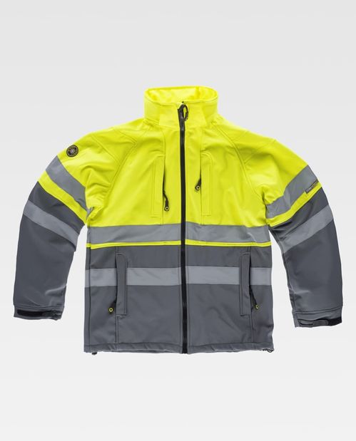 Softshell de alta visibilidad Mod. S9525 Amarillo For / Gris (90) Talla M