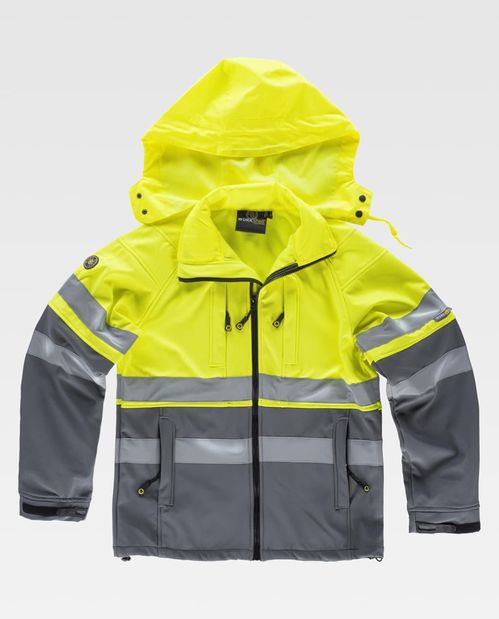 Softshell de alta visibilidad Mod. S9525 Amarillo For / Gris (90) Talla M