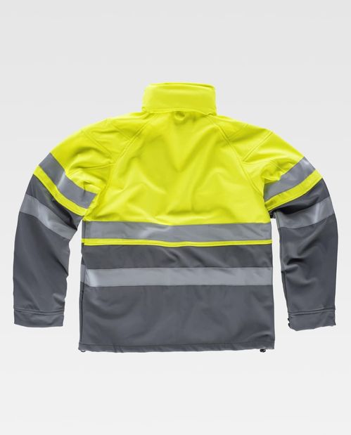 Softshell de alta visibilidad Mod. S9525 Amarillo For / Gris (90) Talla M