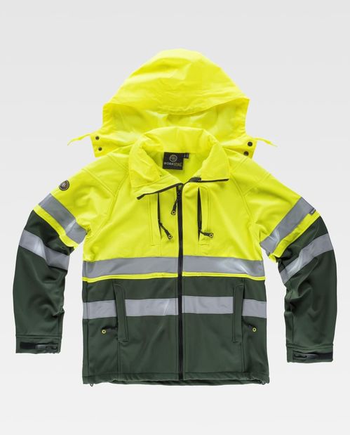 Softshell de alta visibilidad Mod. S9525 Amarillo Fluor / Verde (110) Talla M