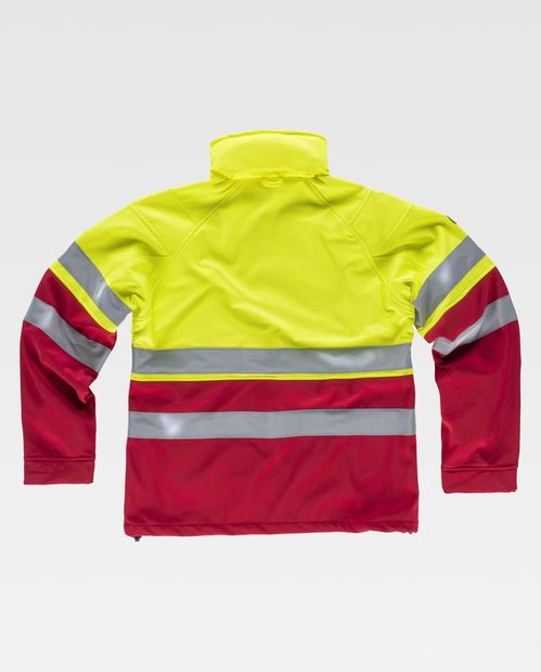 Softshell de alta visibilidad Mod. S9525 Rojo / Amarillo Fluor (20/12) Talla M