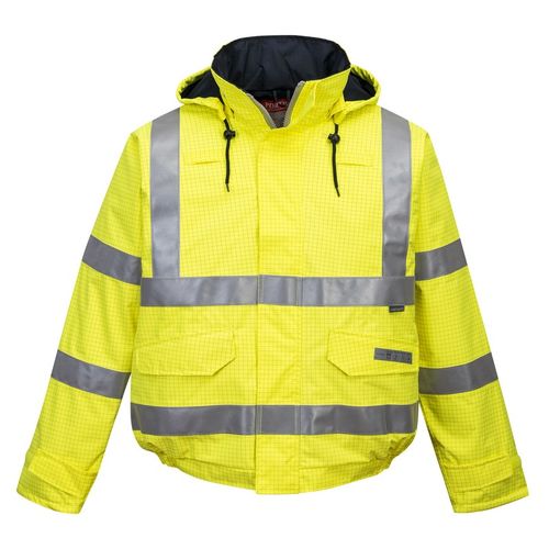 Cazadora ATEX de alta visibilidad Mod. BIZFLAME RAIN Amarillo Fluor Talla XS