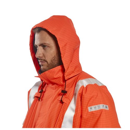 Cazadora ATEX Mod. BIZFLAME RAIN Naranja Fluor Talla XS