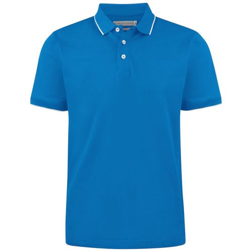 Polo unisex Mod. GREENVILLE REGULAR (631) Azul con ribete blanco Talla S