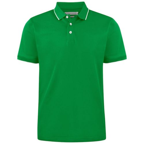 Polo unisex Mod. GREENVILLE REGULAR (729) Verde con ribete blanco Talla S