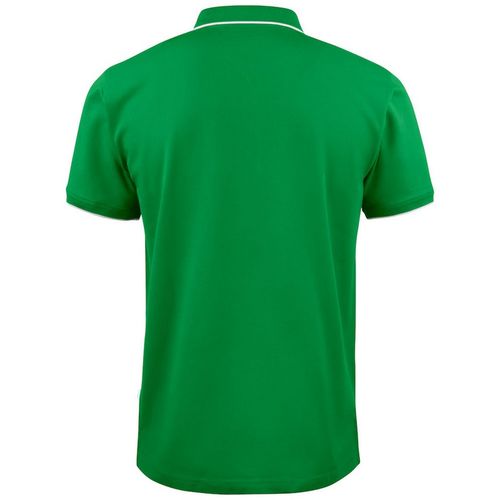 Polo unisex Mod. GREENVILLE REGULAR (729) Verde con ribete blanco Talla S
