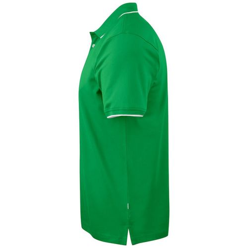 Polo unisex Mod. GREENVILLE REGULAR (729) Verde con ribete blanco Talla S