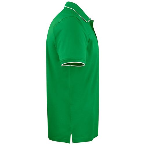 Polo unisex Mod. GREENVILLE REGULAR (729) Verde con ribete blanco Talla S