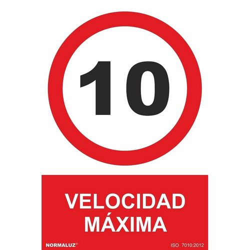 Seal PROHIBIDO SUPERAR LA VELOCIDAD MXIMA 10 Tamao 300x210