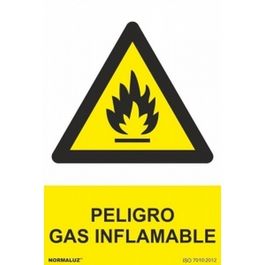 Señal PELIGRO GAS INFLAMABLE Tamaño 300x210