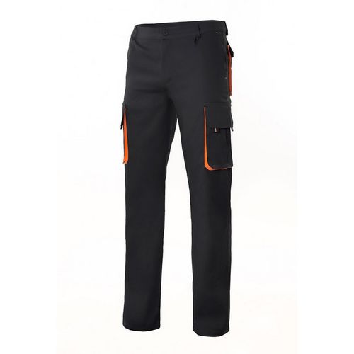 Pantaln multibolsillos bicolor Negro (0) / Naranja (16) Talla 36