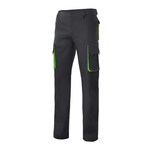 Pantaln multibolsillos bicolor Negro (0) / Verde Lima (25) Talla 36